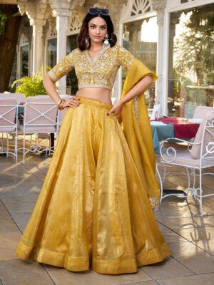 Mustard Color Goldie Silk Lehenga Choli