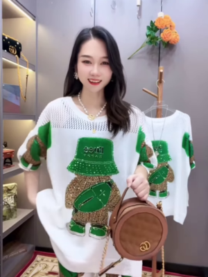 Chic and Playful Two-Piece Lounge Set