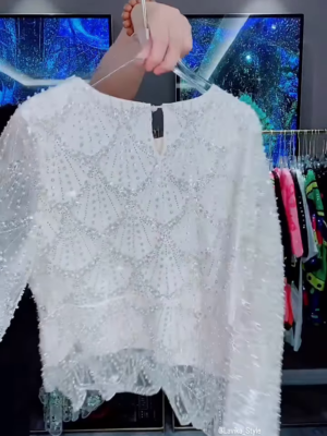 Dazzling Sequin and Bead Embellished Top