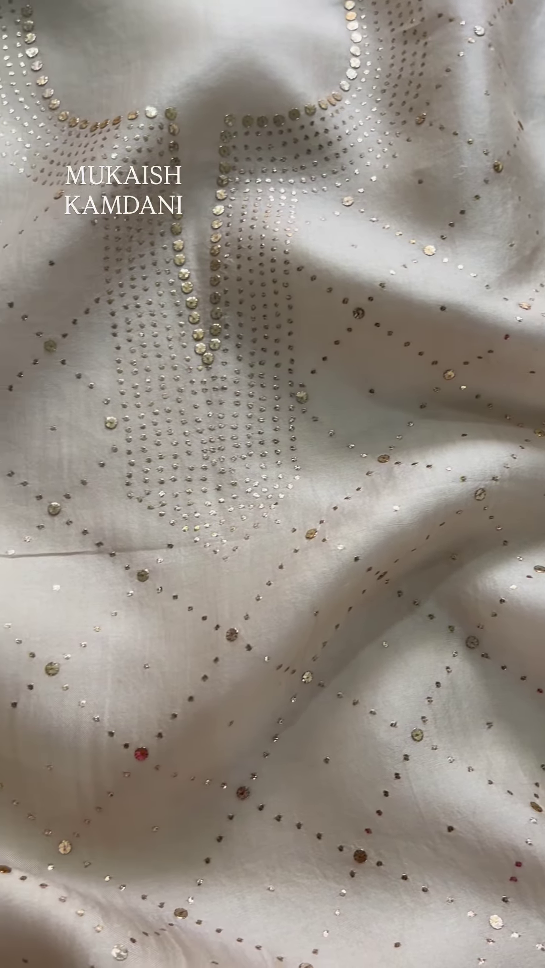 Sheer Fabric with 3D Floral Applique and Embroidery - Image 2